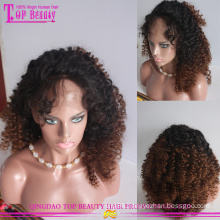 2014 Wholesale Grade AAAAAA Brazilian Human Hair wigs Ombre Lace Front Wig